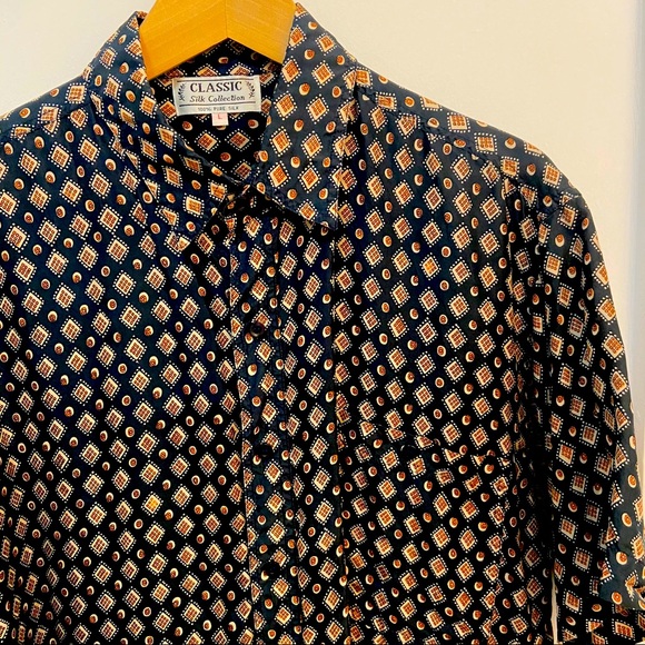 Classic Other - ♦️ Classic Silks Vintage Diamond Pattern Shirt